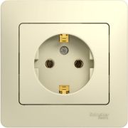 Розетка 1-м СП с/з GLOSSA беж GSL000242