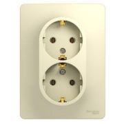 Розетка 2-м СП с/з GLOSSA беж GSL000224