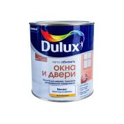Краска в/д Dulux Окна и Двери для дерева, пластика, лак.пов. п/м BW 0,75л