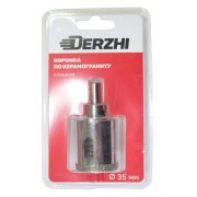 Коронка DERZHI алмазная по керамогр 35мм 8307-002