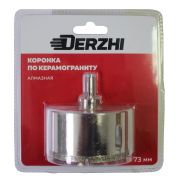Коронка DERZHI алмазная по керамогр 73мм 8307-008