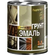 Грунт-эмаль по ржавчине 0,9кг черная Радуга