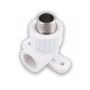 Уголок 25х1/2 нар. резьба с креп. настен LAMMIN Белый