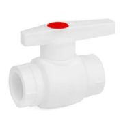 Кран шаровый 40 пропилен LAMMIN Белый латунный шар