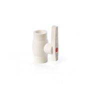 Кран шаровый 25 пропилен LAMMIN Белый латунный шар