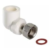 Уголок 20х1/2 с накидной гайкой LAMMIN Белый