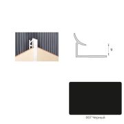 Уголок внутренний 10мм Черный