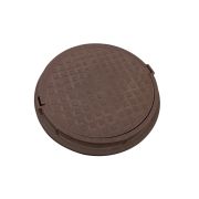 Люк полимер. круглый коричневый 6т крыш-630мм обич-750мм