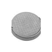 Люк полимер. круглый серый 6т крыш-630мм обич-750мм