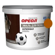 Эмаль для пола желто-коричневая полуматовая Ореол 2,3кг