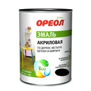 Эмаль черная глянцевая Ореол 0,9кг