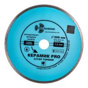 Диск ал.спл.суп.тонкий кер. PRO 200х6 Trio Diamond 370202