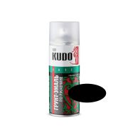Аэрозоль КУДО грунт-эмаль по ржавчине черная RAL9005 520мл