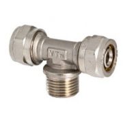 Тройник цанговый 20*1/2 нар Валтек