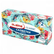 Салфетки косметические 100шт 2-слойные 20х20см LAIMA Everyday 113588