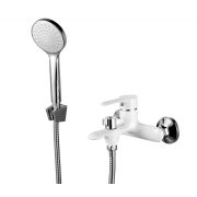 Смеситель для ванны шаровый корот излив с акс Sorrento white SR 54W ESKO