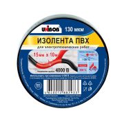 Изолента 15ммх10м черная UNIBOB
