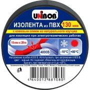Изолента 15ммх20м черная UNIBOB