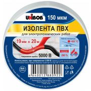 Изолента 19ммх20м белая UNIBOB