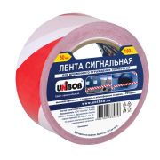 Лента сигнальная UNIBOB 50*150м красно-белая К39295