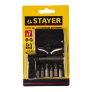 Набор STAYER STANDART Биты с адап.7 предметов 26082-Н7