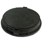 Люк полимерный легкий КРУГЛЫЙ черный 10кг