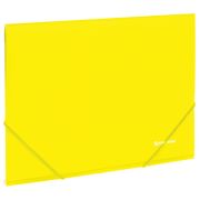Папка на резинках BRAUBERG Neon неоновая желтая до 300л 227461