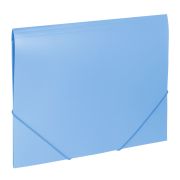 Папка на резинках BRAUBERG Office голубая до 300л 228078