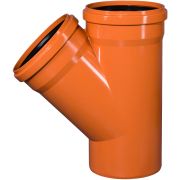 Тройник 100/100/45 косой ОРАНЖЕВЫЙ