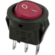 Выкл. клав. 3А круг. Micro крас. Rexant 36-2511