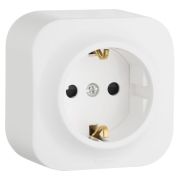 Розетка 1-м ОП с/з бел Leg 782211