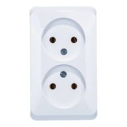 Розетка 2-м ОП Этюд 16А бел. б/з РА16-005В