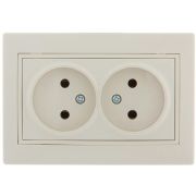Розетка 2-м СП Мира б/з крем 701-0303-128