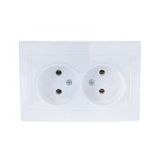Розетка 2-м СП Этюд 16А бел. б/з РС16-005В
