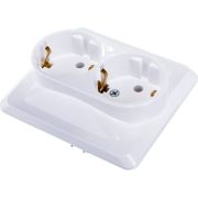 Розетка 2-м СП Этюд 16А бел. с/з РС16-007В