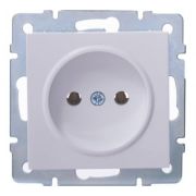 Розетка б/з ПБТ белая VESNA 742-0288-121В