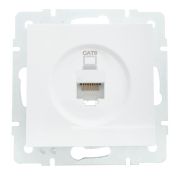 Розетка комп. белая VESNA 742-0288-139
