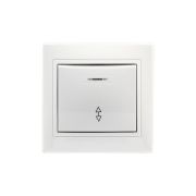 Выкл прох 1-кл с индик 10А белый Венера SBE-01w-10-SW12-1