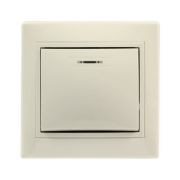 Выкл 1-кл с индик 10А бежевый Венера SBE-01i-10-SW1-1-c