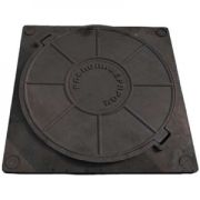 Люк полимерный легкий 450/450/45мм черный КВАДРАТ