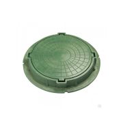 Люк полимерный легкий 460/60мм зеленый КРУГЛЫЙ
