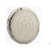 Люк полимерный легкий 460/60мм серый КРУГЛЫЙ