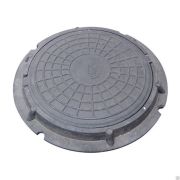 Люк полимерный легкий 460/60мм черный КРУГЛЫЙ