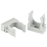 Клипса д/труб D16мм белая