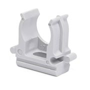 Клипса д/труб D25мм белая