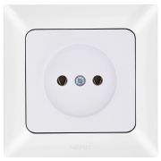Розетка б/з Aras Белый 93-110-02 NE-AD