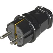 Вилка штепсельная с/з 16А Черный 1010-S NE-AD