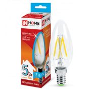 Лампа с/д LED-Свеча deco 5Вт Е14 4000К IN HOME