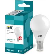 Лампа с/д ЕКО G45 шар 7Вт 230В 4000К Е14 ИЭК