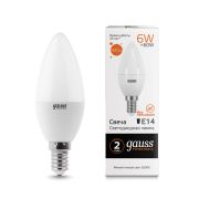 Лампа Gauss LED Elementary Candle 6W Е14 2700К Н/В